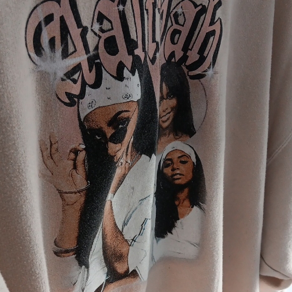 Aaliyah Graphic Beige Hoodie - Picture 10 of 12